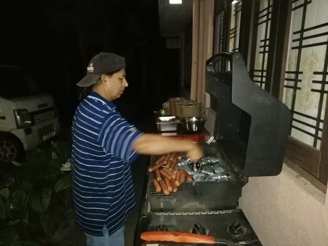 Birthday party buffet with desserts