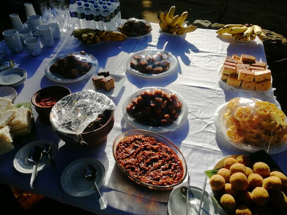 Wedding reception catering setup in Kandy
